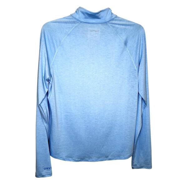 ORVIS Powder Blue 1/4 Zip Pullover Athletic Shirt Lightweight - Picture 3 of 6